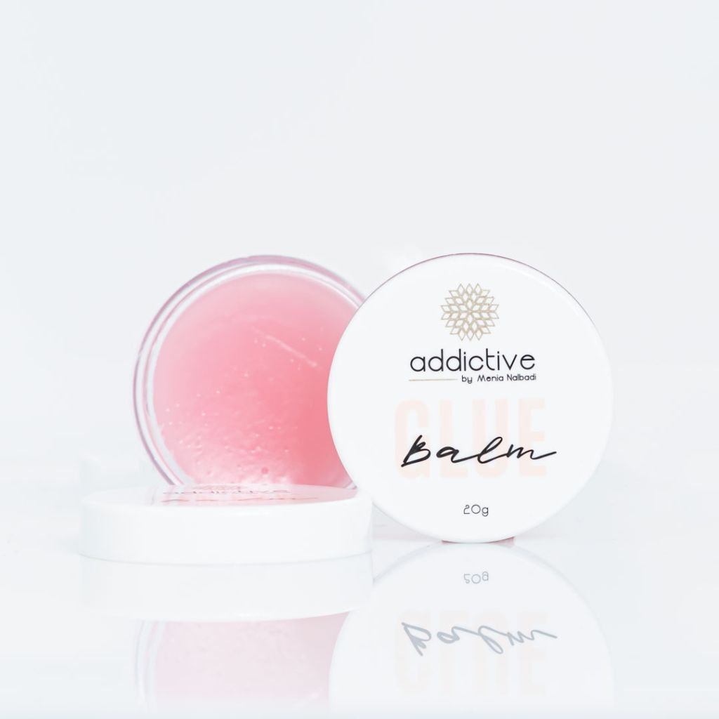 Addictive Lashes Lash Lift Glue Balm 20g – ανοιχτό βαζάκι με ροζ balm σε λευκό φόντο, επαγγελματική lash lift κόλλα