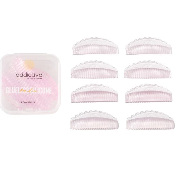 Flat glueless silicone shields για Lash Lift – 4 ζευγάρια SMLXL.