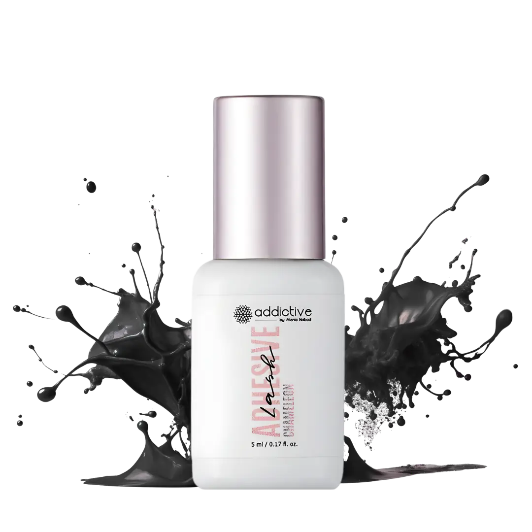 Chameleon έξυπνη κόλλα extensions βλεφαρίδων Addictive Lashes που προσαρμόζεται στην υγρασία με splash μαύρης σταγόνας