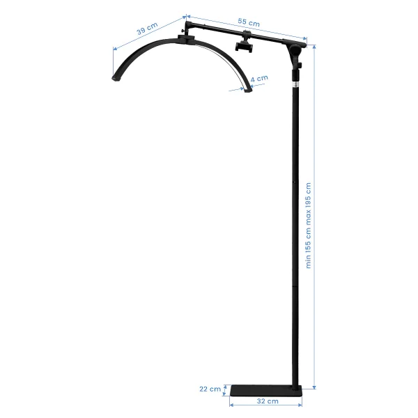 Επαγγελματικό LED Φωτιστικό Glow Arc Lamp για Βλεφαρίδες & Φρύδια – Μαύρο - Image 11