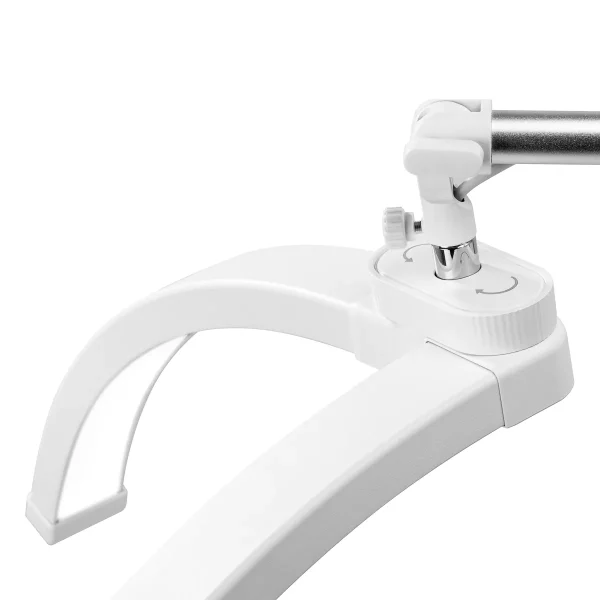 Κοντινή λήψη της λευκής λάμπας Glow Arche που δείχνει τα δύο ημιτόξα της κεφαλής σε ανεξάρτητη περιστροφή 90 μοιρών.