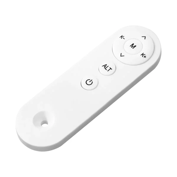 Ασύρματο τηλεχειριστήριο λευκής λάμπας Glow Arche για απομακρυσμένο έλεγχο φωτεινότητας και θερμοκρασίας.