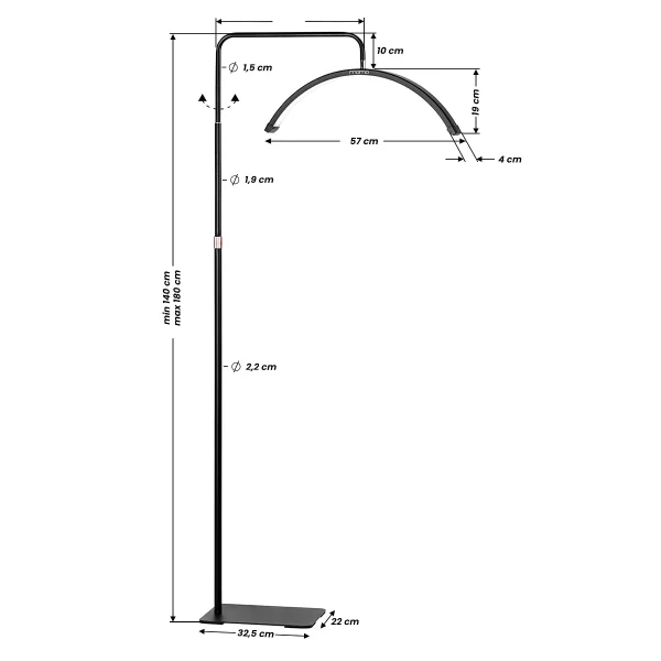 Επαγγελματικό LED Φωτιστικό MOMO MX6 Black – Moonlight Lamp για Βλεφαρίδες & Φρύδια - Image 7