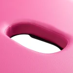 Ανοιχτή οπή προσώπου στο ροζ πτυσσόμενο κρεβάτι BALANCE για υπηρεσίες massage και σώματος.